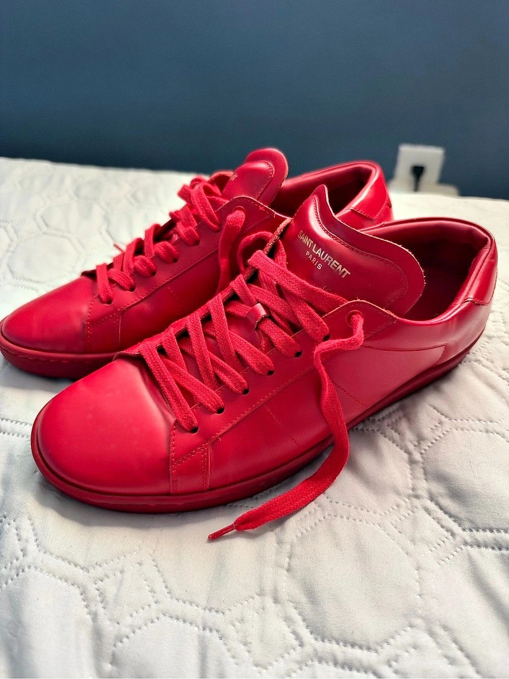 Saint Laurent Court Classic SL/06 Red Sneakers EU 42